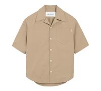 Ami Paris - Short Sleeve Camp Collar Wide Shirt - Homme - Chemises - Beige - Taille: S