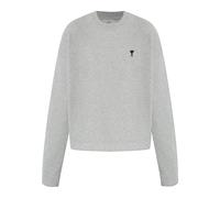 Ami Paris - SweaT-shirt avec logo brodé - Femme - Sweatshirts et sweats à capuche - Gris - Taille: 40 FR