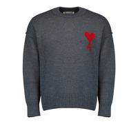 Ami Paris - Pull en laine - Femme - Pulls - Gris - Taille: 34 FR