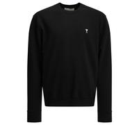 AMI Paris SWEATSHIRT WITH CONTRASTED AMI DE COEUR men Sweatshirts black taille: S