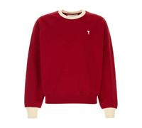 Ami Paris - SweaT-shirt Quota Bicolore - Homme - Sweatshirts et sweats à capuche - Rouge - Taille: L
