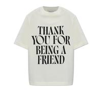 Ami Paris - T-shirt Coupe Boxy Manches Courtes - Femme - Tops - Beige - Taille: 36 FR