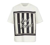 Ami Paris - T-shirt Crème avec Logo - Homme - Tops - Beige - Taille: M
