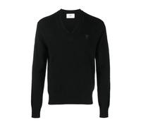 Ami Paris - Tonal ADC v-neck sweater - Homme - Pulls - Noir - Taille: XS