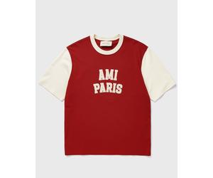 AMI Paris TSHIRT WITH AMI PARIS FELT EMBROIDERY men Shortsleeves red|beige taille: XXL