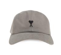 AMI Paris BLACK AMI DE COEUR EMBROIDERY CAP men Caps grey taille: ONE SIZE