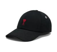 Ami Paris, unisex, Accessoires, Noir, Taille: ONE Size Quota Ami de Coeur Embroidery Cap
