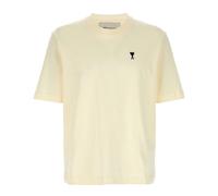 Ami Paris, unisex, Tops, Beige, Taille: L Heavy Cotton Jersey T-Shirt