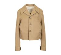Ami Paris - Veste en coton boutonnée - Femme - Vestes - Beige - Taille: 40 FR