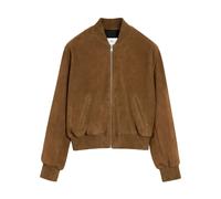 Ami Paris - Veste Marron à Fermeture Éclair Côtelée - Homme - Vestes - Brun - Taille: L