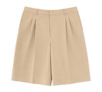 Ami Paris - Virgin Wool Tailored Shorts - Homme - Shorts - Beige - Taille: W38