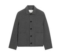 Ami Paris - Wool Boxy Buttoned Jacket - Homme - Vestes - Gris - Taille: M