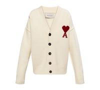 Ami Paris - Wool Cardigan - Femme - Pulls - Beige - Taille: S