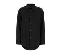 Ami Paris - Wool Oversize Shirt - Femme - Blouses et Chemises - Noir - Taille: 36 FR