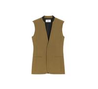 Ami Paris - Wool Sleeveless Jacket - Femme - Vestes - Brun - Taille: 36 FR