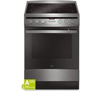 Amica 618CE3.434HTaKDQ(Xx), Cuisinière autoportante, Acier inoxydable, Bouton poussoir, Rôtisserie, Électronique, Céramique, 4 zone(s)