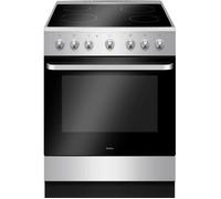 Amica ACV6003S - Cuisinière - pose libre - largeur : 60 cm - profondeur : 60 cm - hauteur : 85 cm - avec système auto-nettoyant - argent Argent G