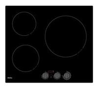 Amica Table de cuisson à induction AIM3530 3 foyers pour niche 56×49 cm Noir