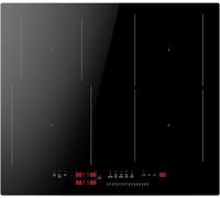 Amica KMI 772 660 C Plaque de cuisson à induction, autonome, 60 cm de large, 14 niveaux de puissance, fonction booster, fonction pause, sécurité enfant, sans cadre, noire