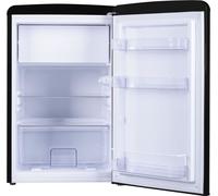 Amica KS 15614 S, Réfrigérateur avec compartiment congélation au design rétro, 85 cm de hauteur, black,