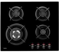 Amica PG6411SR - Noir - Intégré - Table de cuisson à gaz - Verre - 4 zone(s) - 4 zone(s) de cuisson