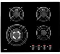 Amica PG6411SR - Noir - Intégré - Table de cuisson à gaz - Verre - 4 zone(s) - 4 zone(s) de cuisson