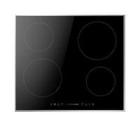 Amica Plaque de cuisson à induction autonome 59,5 x 52,5 cm, 4 zones de cuisson, 9 niveaux de puissance, affichage numérique, fonction booster, SensorTouch, cadre en acier inoxydable, cadre en acier