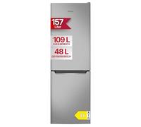 Amica Réfrigérateur congélateur autonome 157L dégivrage automatique super froid FrostControl éclairage LED 144 x 47,4 x 49,5 cm - Réfrigérateur Autonome Aspect Inox