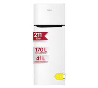 Amica Réfrigérateur-congélateur Autonome 211L FrostControl éclairage LED 142,8 x 54 x 55,1 cm - Froid combiné Blanc