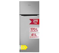 Amica Réfrigérateur-congélateur Autonome 211L FrostControl éclairage LED 142,8 x 54 x 55,1 cm - Réfrigérateur combiné - Argent