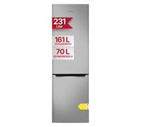 Amica Réfrigérateur congélateur autonome 231L Total NoFrost FreshZone VitControlPlus Inverter Compresseur LED 170 x 54 x 57,6 cm - Réfrigérateur Autonome Aspect Inox