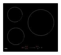 amica - table de cuisson à induction 60cm 3feux 7000w noir - gp371