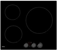 amica table de cuisson induction 58cm 3 feux 5500w noir aim3530
