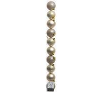 Amicasa Lot De Boules Décoration Sapin De Noël 10 Pcs 6 Cm Plastique Pearl