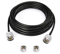 AmiCera Câble coaxial N mâle vers fiche N - 2 m - RG58 - 50 ohms - Double blindage - Câble d'antenne pour routeur 4G 5G LTE - Antenne Wi-Fi - Amplificateur de signal - Radio amateur