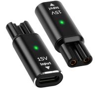 AmiCera Lot de 2 adaptateurs USB-C 15 V HQ8505 de type C pour chargeur de rasoir Philips, adaptateur de charge USB-C pour tondeuse à barbe Norelco Series 3000 5000 7000 9000, OneBlade QP6520 QP6530