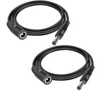 AmiCera Lot de 2 câbles d'extension CC, 5,5 x 2,1 mm pour caméra de vidéosurveillance compatible avec Tapo Camera Tp Link, bande lumineuse LED, enregistreur DVR/NVR, câble d'alimentation durable 12 V