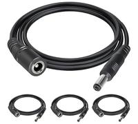 AmiCera Lot de 4 câbles d'extension CC, 5,5 x 2,1 mm pour caméra de vidéosurveillance compatible avec Tapo Camera Tp Link, bande lumineuse LED, enregistreur DVR/NVR, câble d'alimentation durable 12 V