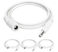 AmiCera Lot de 4 câbles d'extension CC 5,5 x 2,1 mm pour caméra de vidéosurveillance compatible avec Tapo Camera Tp Link, bande lumineuse LED, enregistreur DVR/NVR, câble d'alimentation durable 12 V