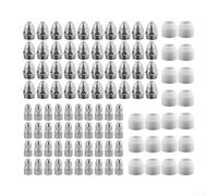 Amico Power Lot de 10 consommables pour coupe-plasma APC-70HF 70 A avec embouts d'électrode et coupelles adaptés aux équipements de découpe plasma P80 (buse de 1,3 mm)