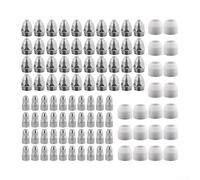 Amico Power Lot de 100 embouts d'électrode pour coupeur plasma APC-70HF 70 A - Kit de buse en cuivre et de bouclier avec 0,1 mm, 0,3 mm, (kit de 100 pièces de 0,5 mm)