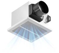 Amico Ventilateur d'échappement de salle de bain, 1,5 sons, 110 CFM, faible bruit, facile à installer, ventilateurs de ventilation adaptés au plafond, pas besoin d'accès au grenier, certifié UL