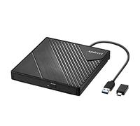 Amicool Lecteur DVD Externe USB 3.0 USB C Graveur de CD CD/DVD +/-RW | Lecteur Optique Portable DVD CD ROM Graveur Lecteur pour Ordinateur Portable PC de Bureau Windows 11/10/8/7 Mac Linux
