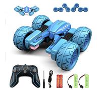 Amicool RC Voiture Telecommandé Tout Terrain, 4WD 360°Rotation Stunt Car Offroad RC Véhicule avec LED, 2.4GHz Voiture Radiocommandee Crawlers pour Enfants 6-12 Ans G03080R