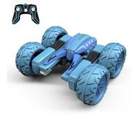 Amicool RC Voiture Telecommandé Tout Terrain,4WD 360Rotation Stunt Car Offroad Véhicule avec LED,2.4GHz Radiocommandee Crawler