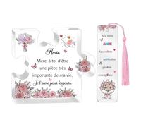 Amie Cadeaux D'amitié Noël Appréciation Panneaux En Forme De Puzzle Marque-Page Ensemble De 2 Cadeaux D'anniversaire Diplôme Plaques En Acrylique Noël Femmes Collègues Appréciation Merci Souvenirs