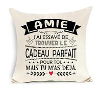 Amie J'Ai essayé de trouver Le Cadeau Parfait pour toi mais tu m'as déjà Housse de Coussin Amitié pour Amie Anniversaire Graduation Cadeau de Noël