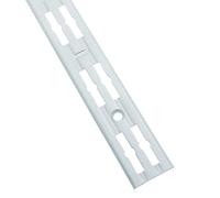 Amig - Lot de 2 Fermetures éclair murales Doubles Mod.7000 en Acier Finition Blanche | Parfait pour réaliser des Porte-étagères ou étagères personnalisées | 2 unités x 0,5 m