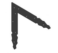 AMIG - 15438 | Equerre qc 8510 | 300 x 240 mm | Acier | Noir - Droite