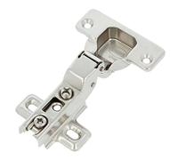 Amig - 2 paquets de 2 charnières à boîtier d'angle | Ø35 mm | Acier nickelé | 110° d'ouverture | Argenté | 2 paquets de 2 charnières à boîtier d'angle | Ø35 mm | Acier nickelé | Argenté